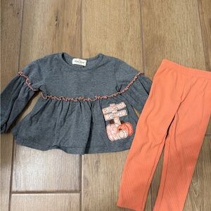Gray and Orange Kids Matching Set